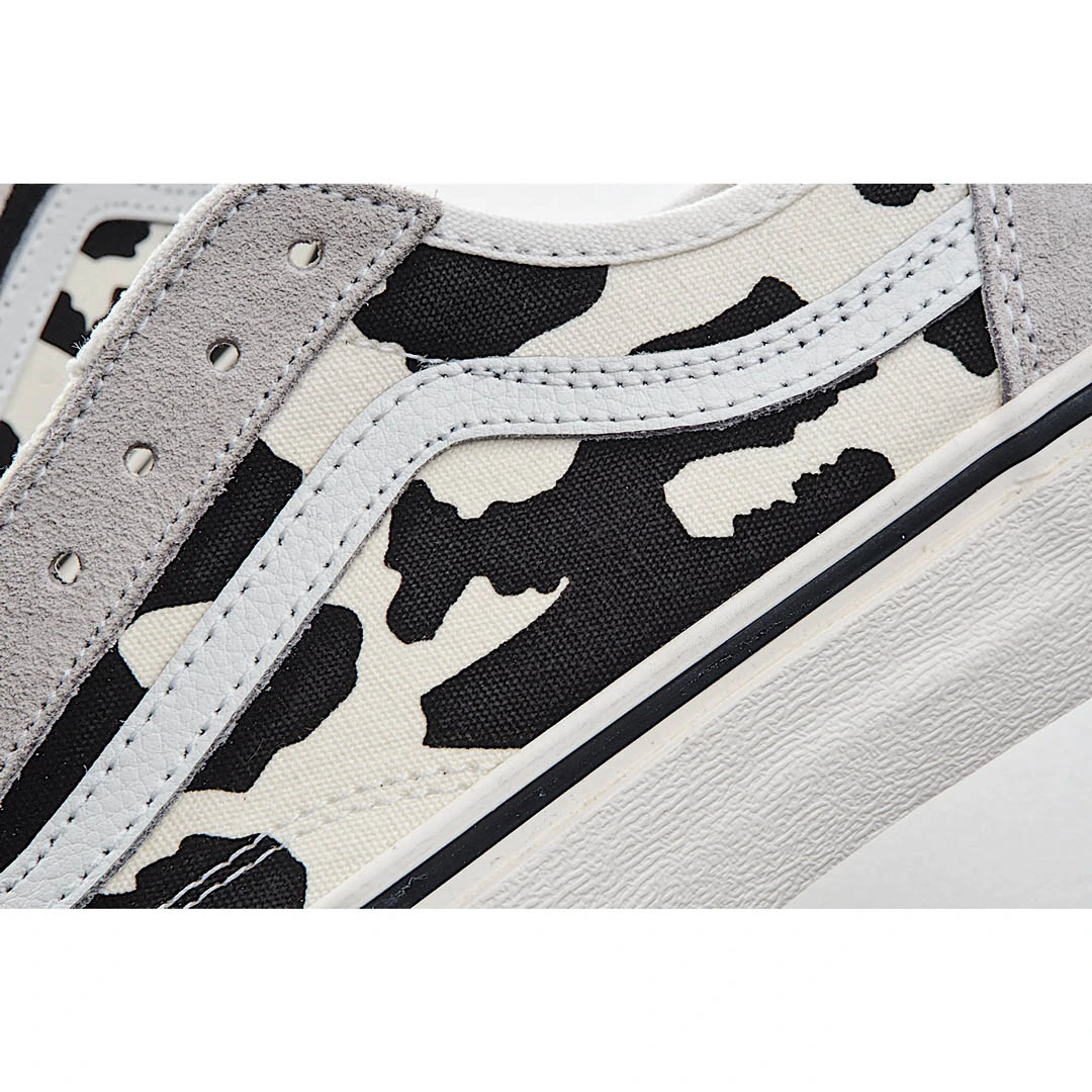 Vans Style 36 Decon SF Black and White Cow Graffiti Skateboard Shoes