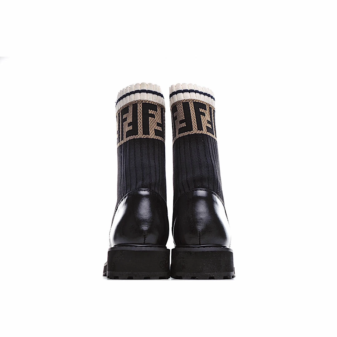 Fendi Knitted Stretch Martin Boots