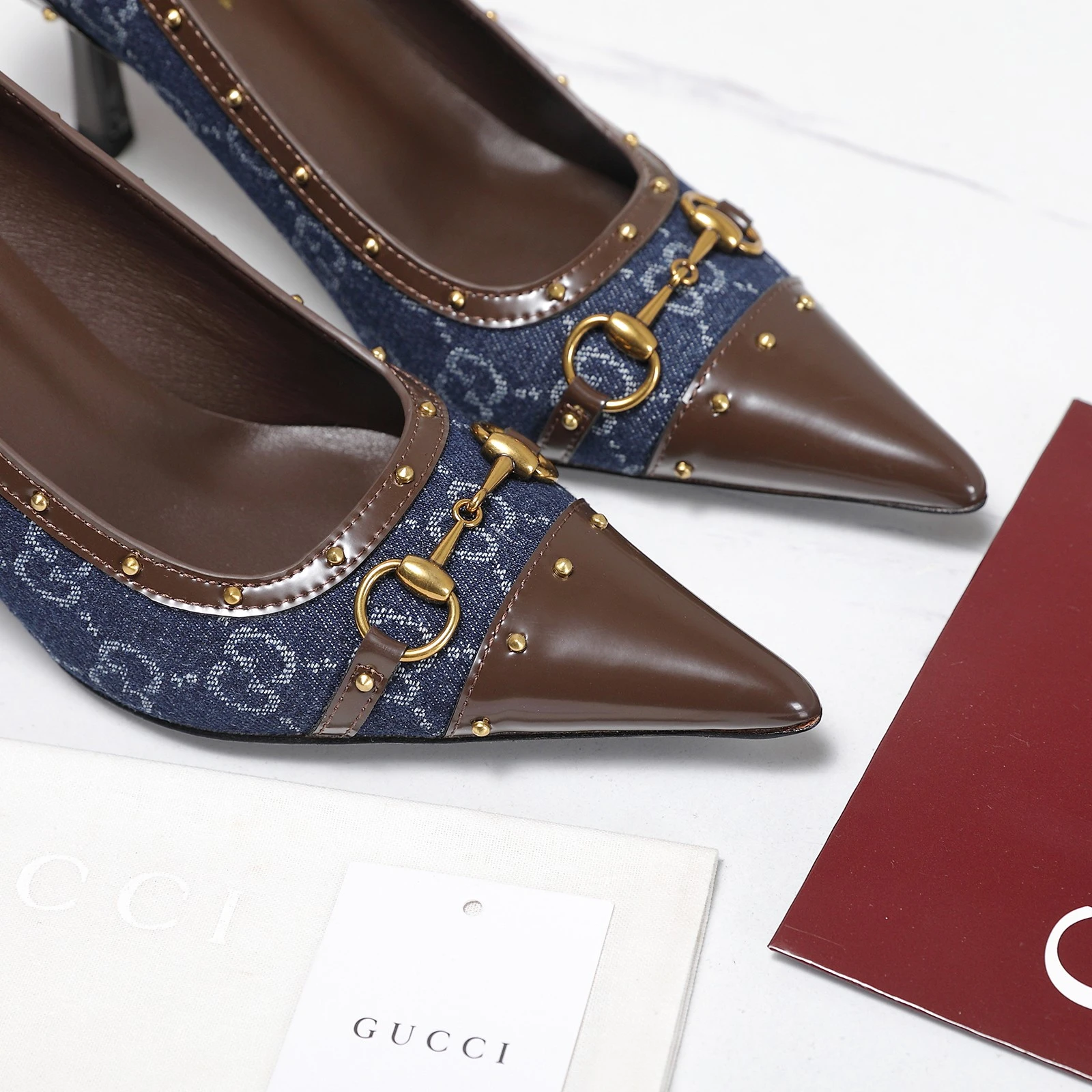 Gucci Horsebit and Stud High-Heeled Shoes