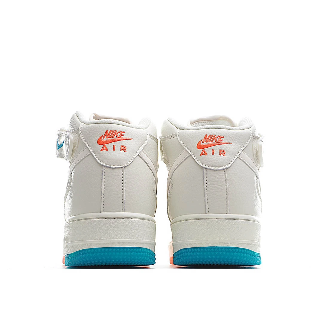 Nike Air Force 1 Mid07 Beige Red Blue Mid 3M Reflective