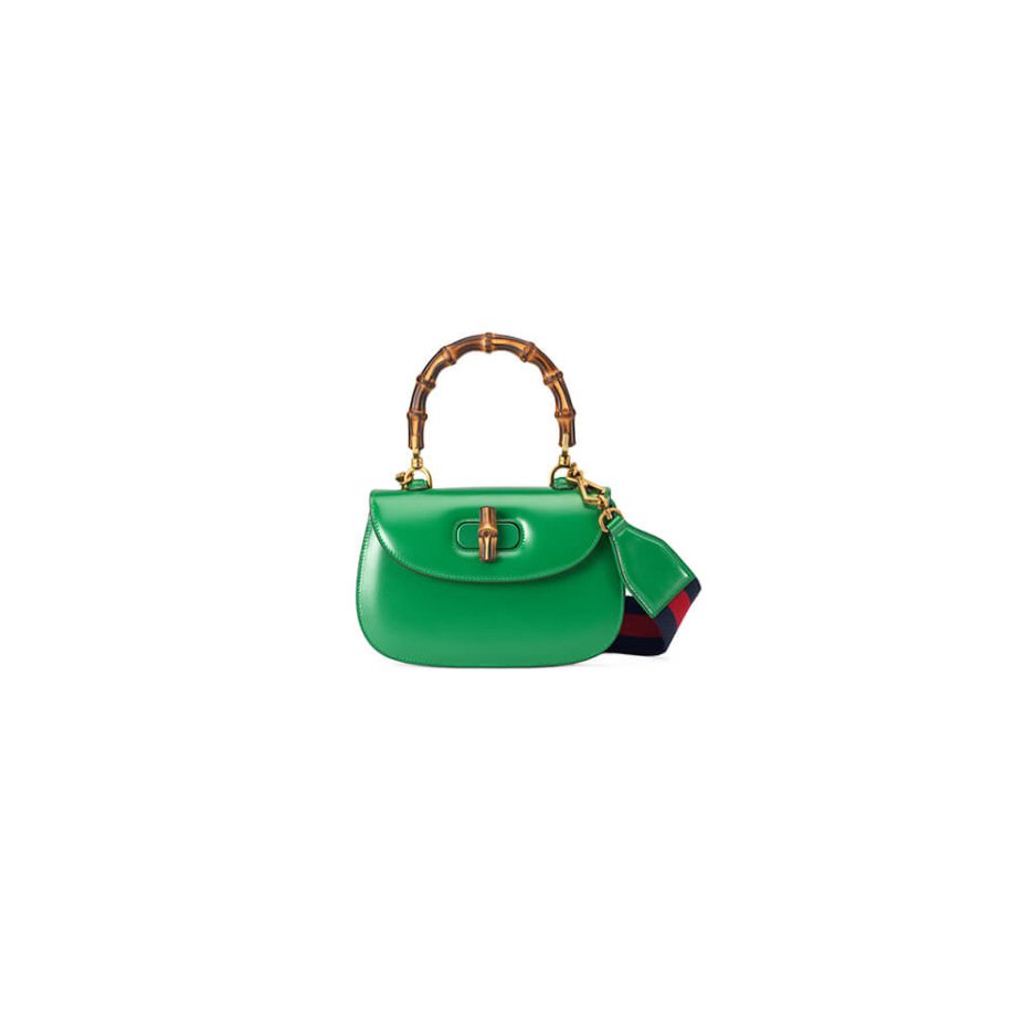 GUCCI BAMBOO 1947 JUMBO GG SMALL TOP HANDLE BAG