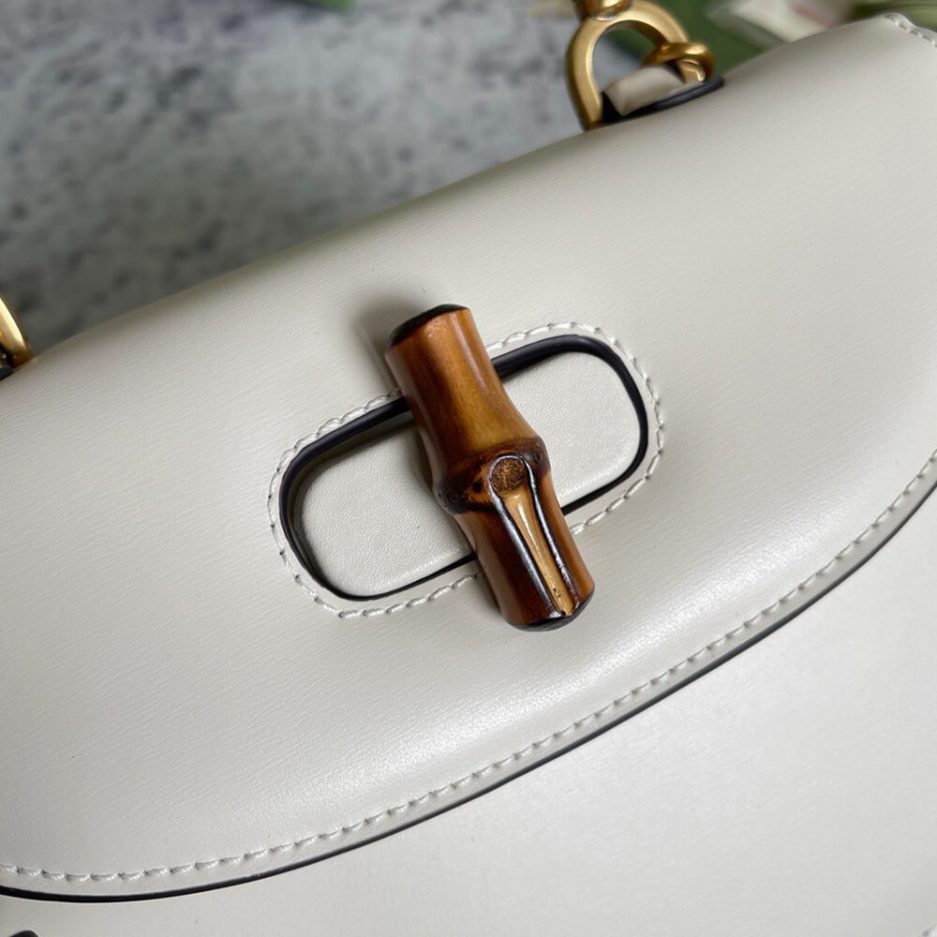 GUCCI BAMBOO 1947 JUMBO GG SMALL TOP HANDLE BAG