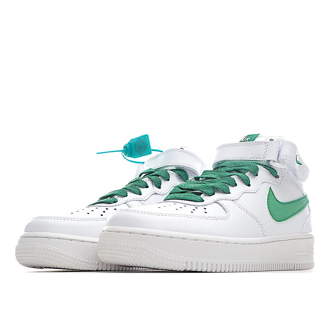 Nike Air Force 1 Mid Mid Top White Green