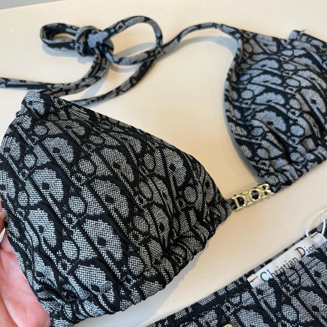 Dior Halterneck 2 Piece Swimsuit Bikini Set