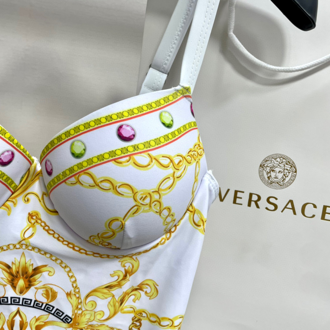 Versace One Piece Elastic Swimsuit