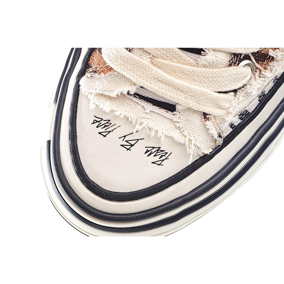 x VESSEL GOP Low canvas vulcanized sneakers