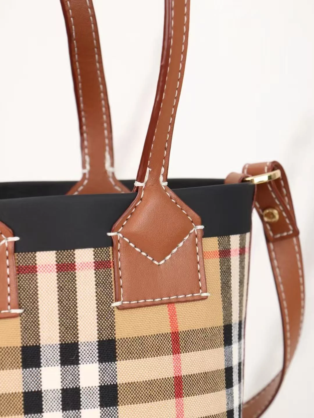 Burberry Cabbage Check Bucket Bag