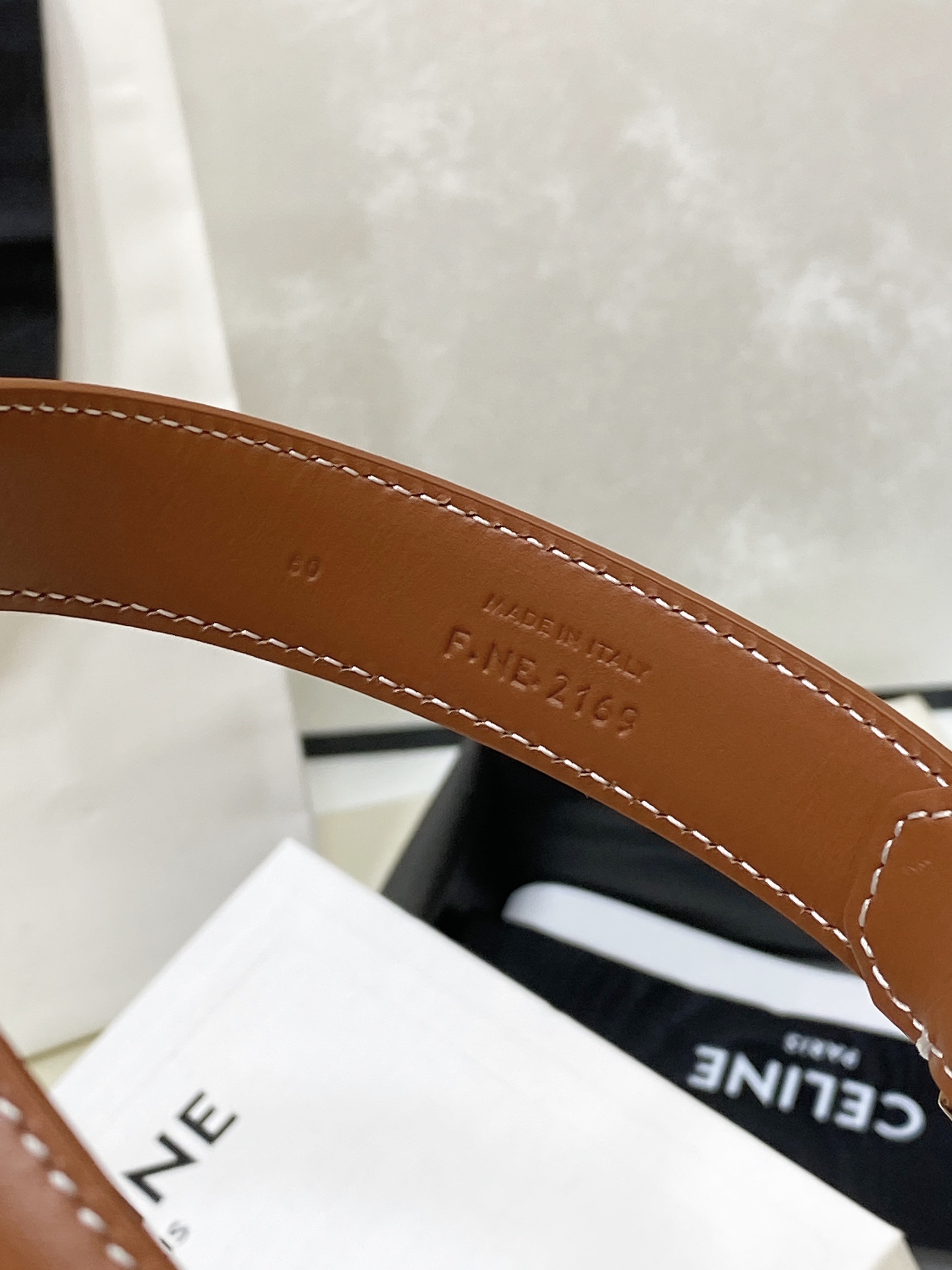 Celine MARCO Cow Leather Diamond Belt For Women