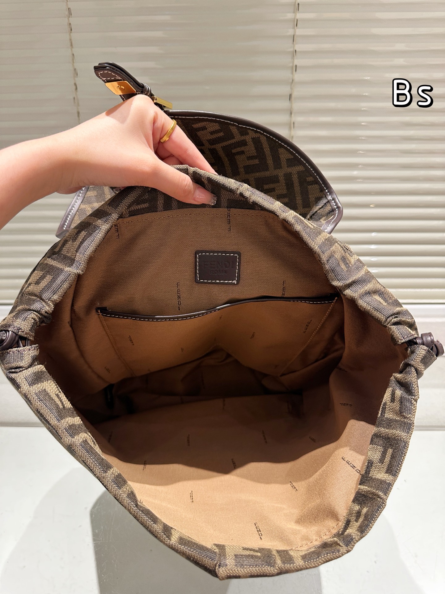 FENDI FF Monogram Double Shoulder Bag