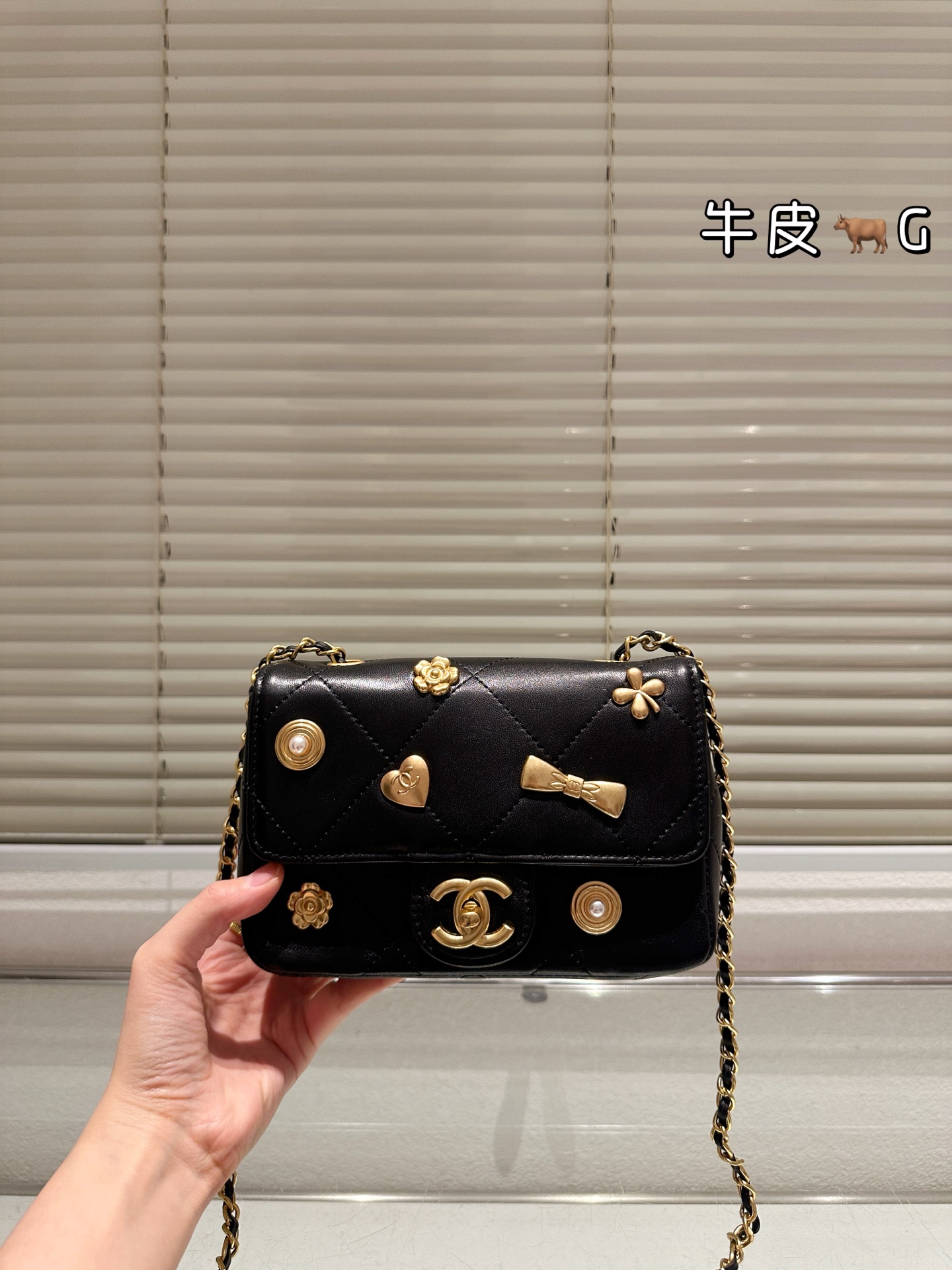 Chanel 25K Black Bow Handbag