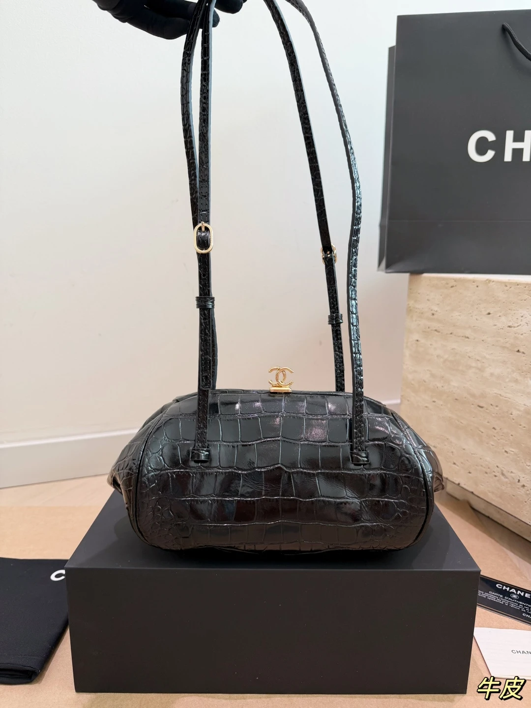 CHANEL26A Crocodile Dinner Bag