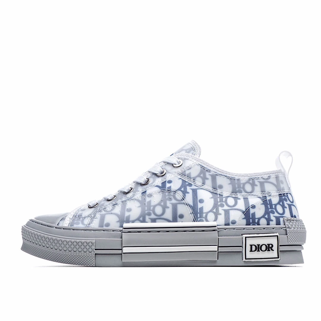 Dior B23 Oblique Slip-on Low Top Sneakers Sheer Print Sneakers
