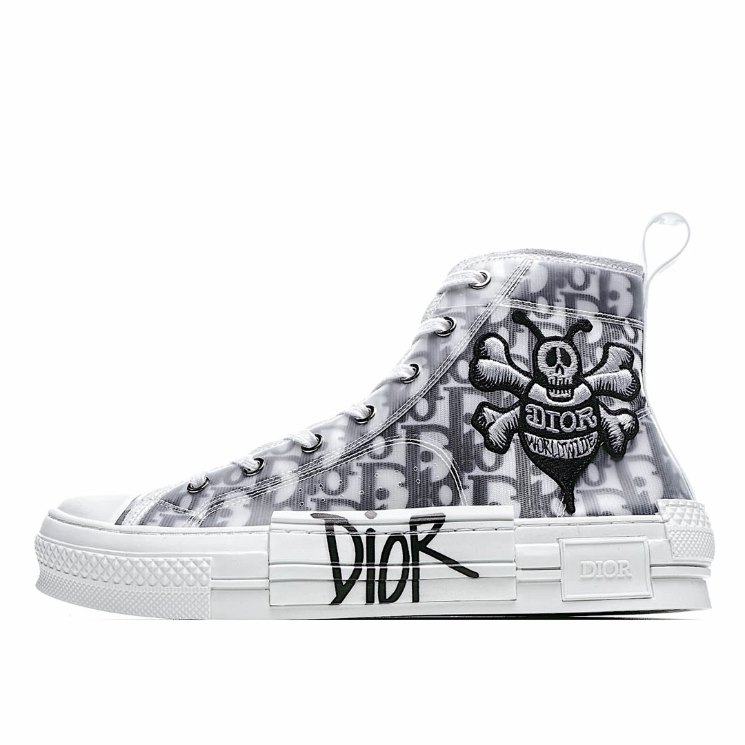 Dior B23 Oblique Slip-on Low Top Sneakers Sheer Print Sneakers