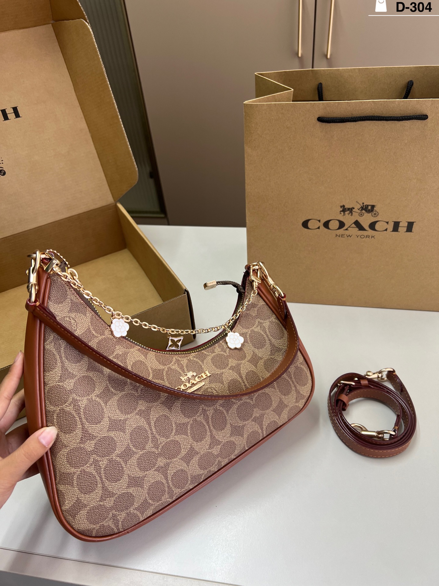 COACH Twisted Teri Handle Bag