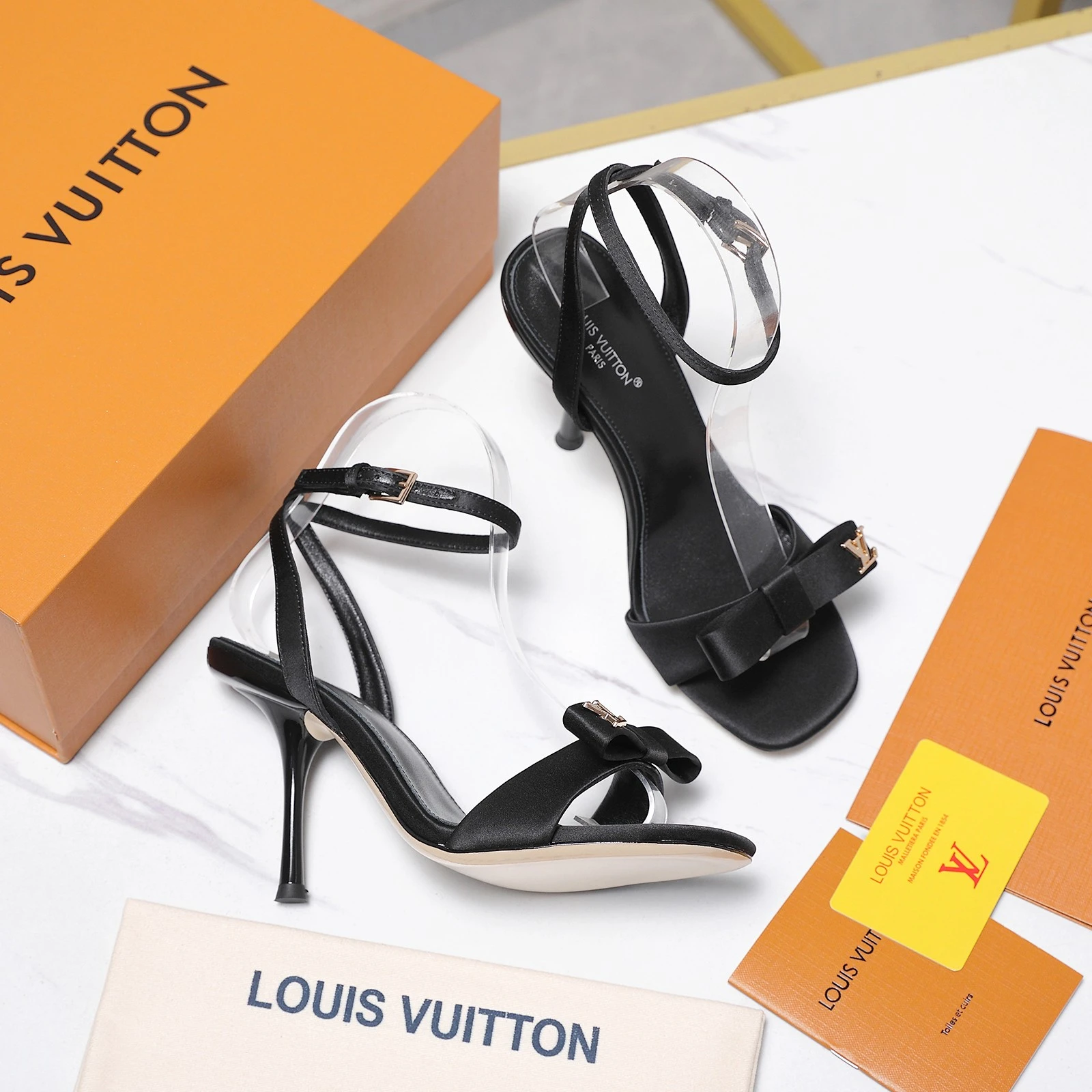 LV Bow Stiletto Sandals