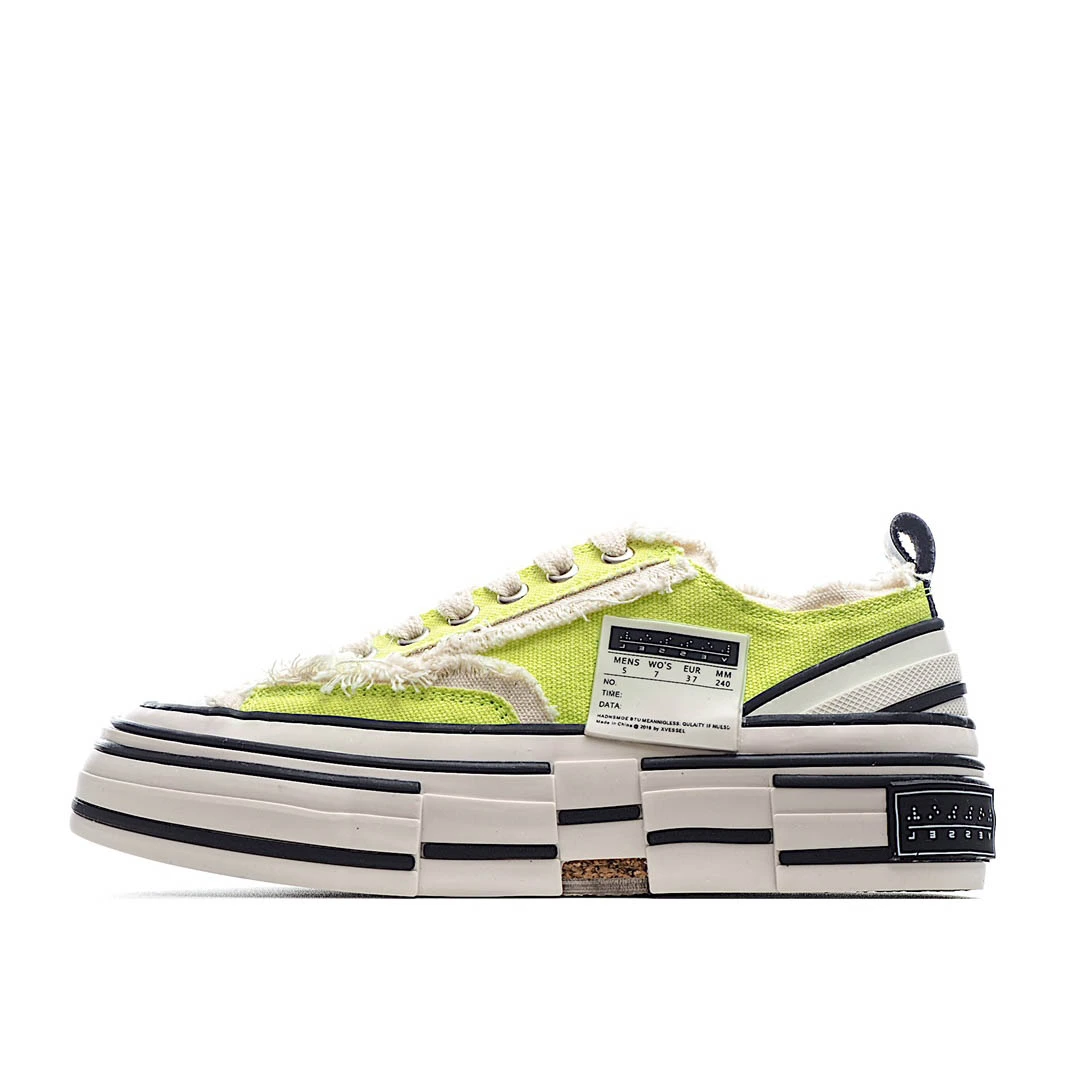 x VESSEL GOP Low canvas vulcanized sneakers
