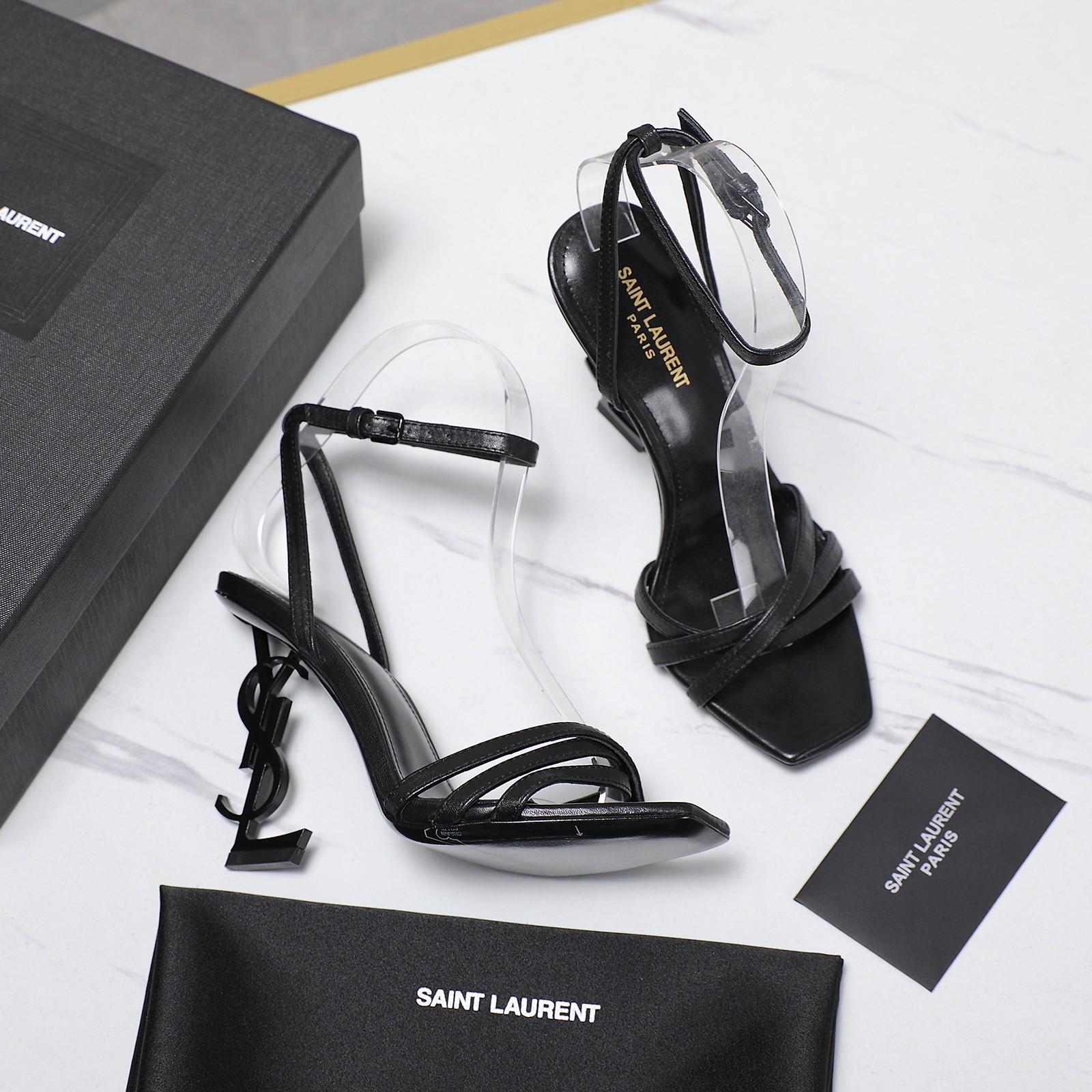YSL logo sandals with straps