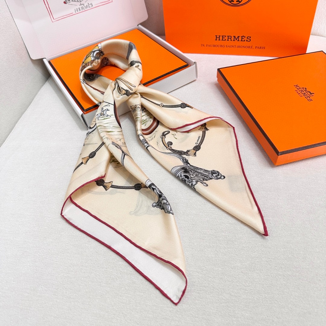 Hermes 100% Silk Scarf