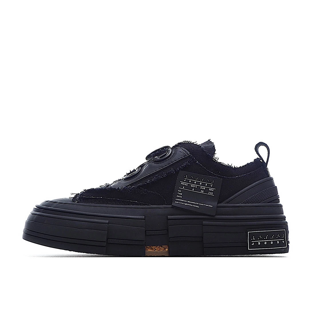 x VESSEL GOP Low canvas vulcanized sneakers
