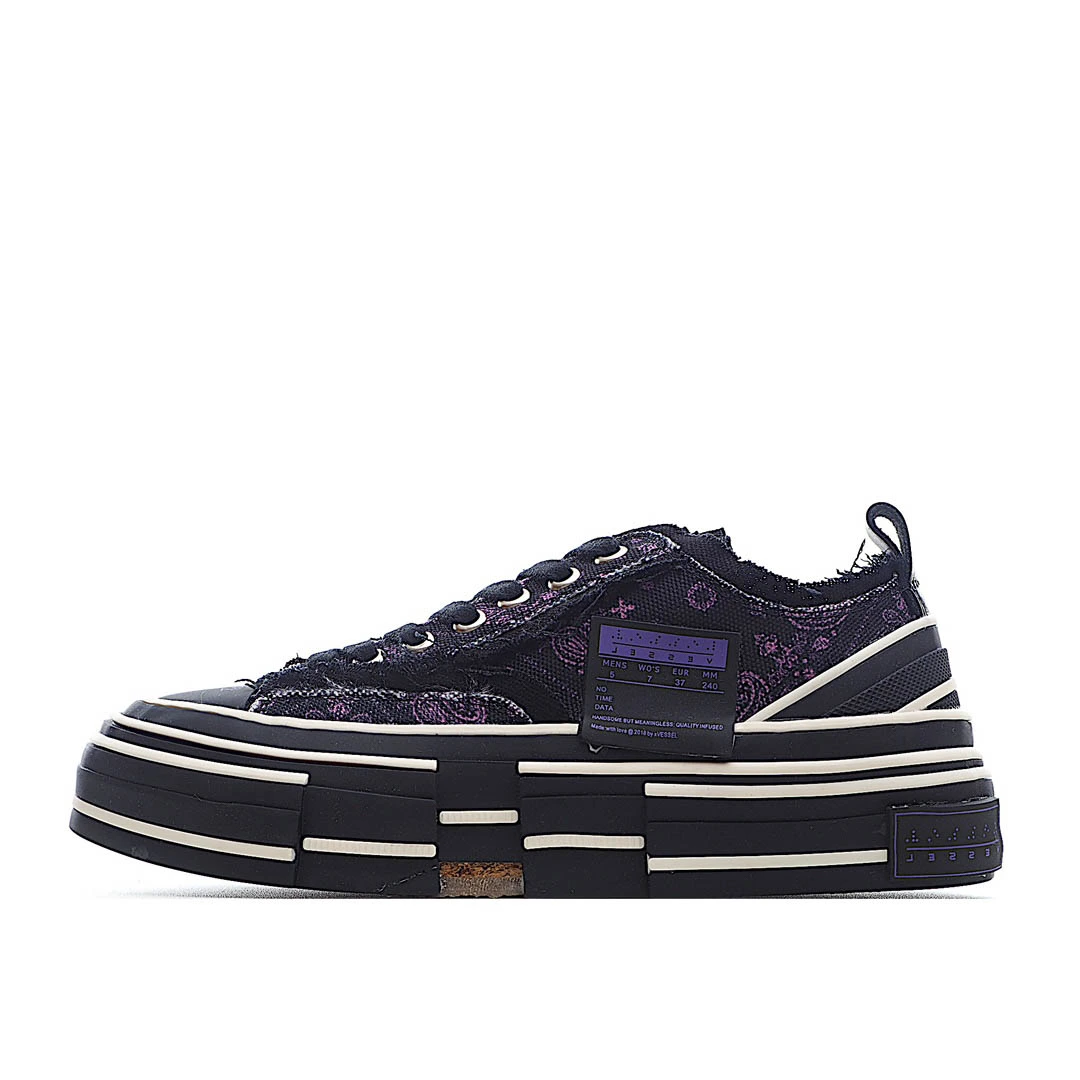 x VESSEL GOP Low canvas vulcanized sneakers