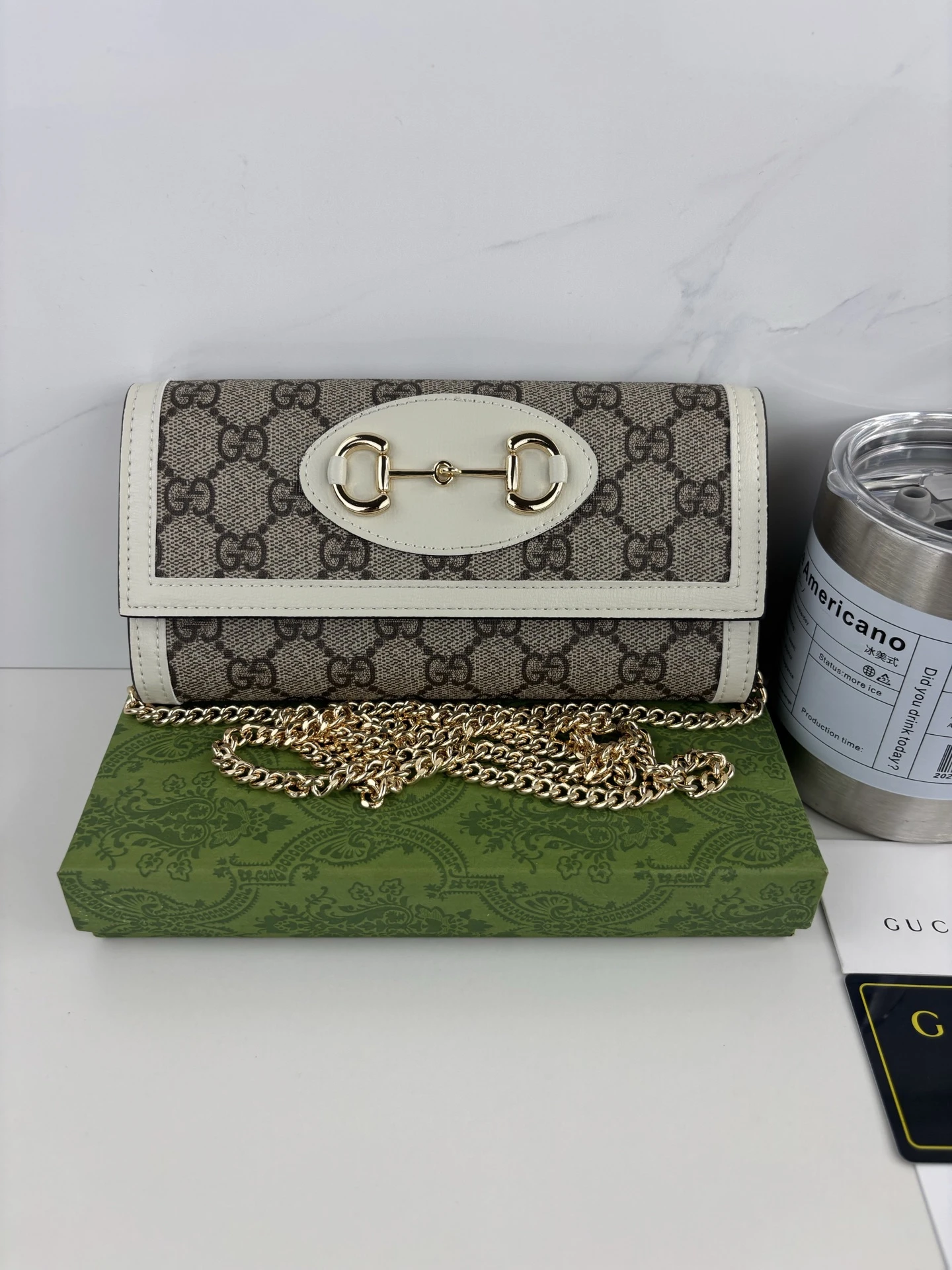 GG Supreme Wallet-style Crossbody Bag