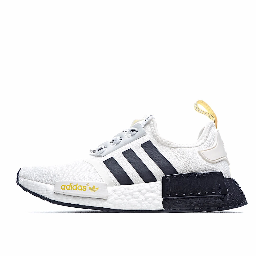 Adidas NMD_R1 STLT Primeknit 'White Black Bright Yellow'
