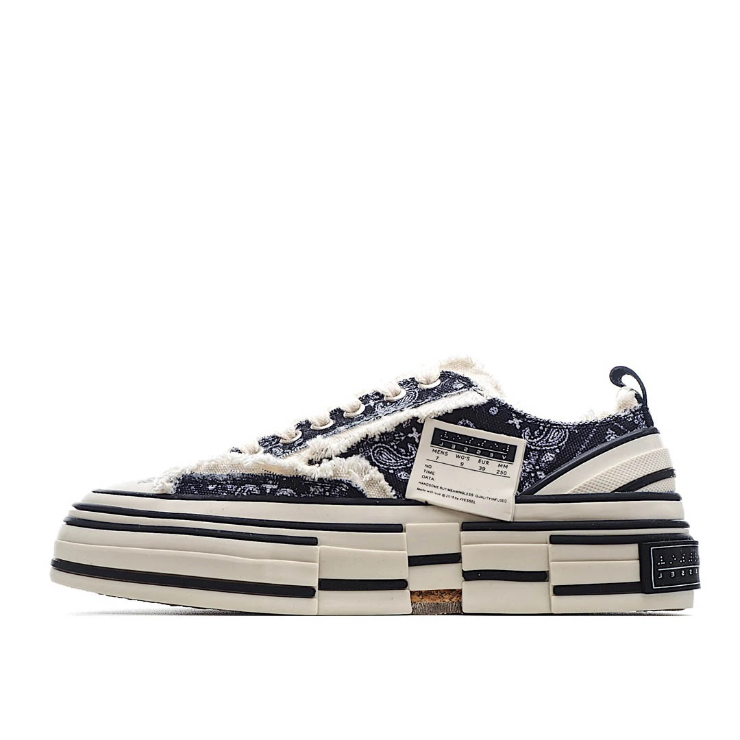 x VESSEL GOP Low canvas vulcanized sneakers