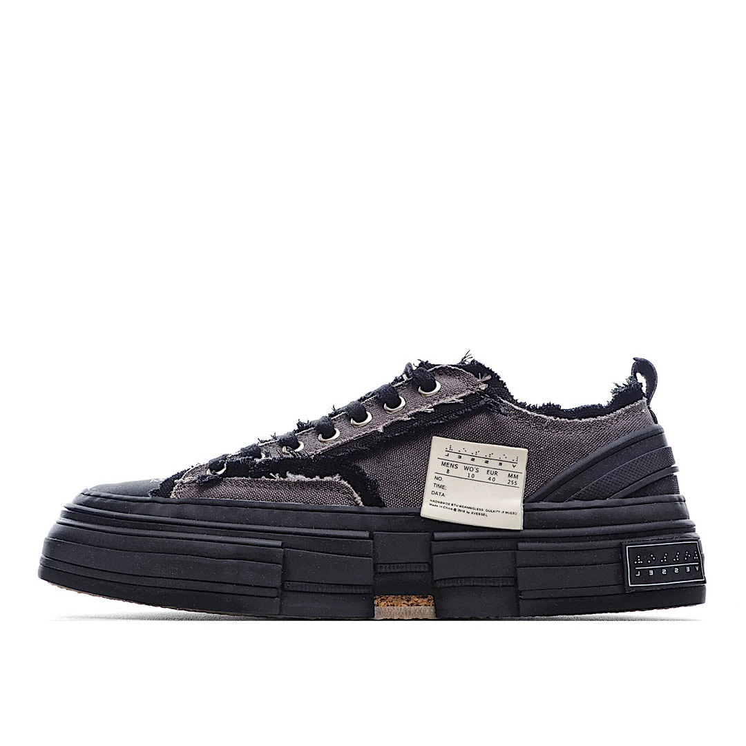 x VESSEL GOP Low canvas vulcanized sneakers