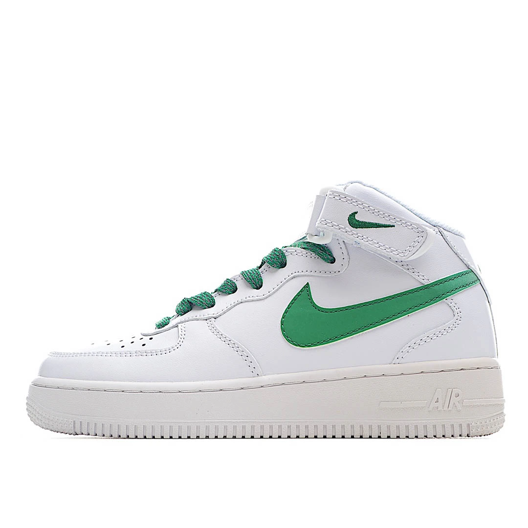 Nike Air Force 1 Mid Mid Top White Green