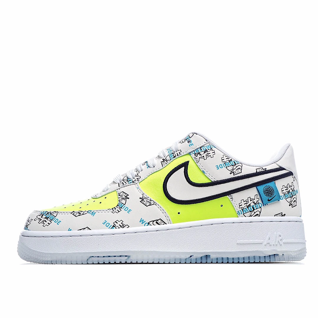 Nike Air Force 1 &ldquo;Worldwide&rdquo;Black/Flash Crimson-Green