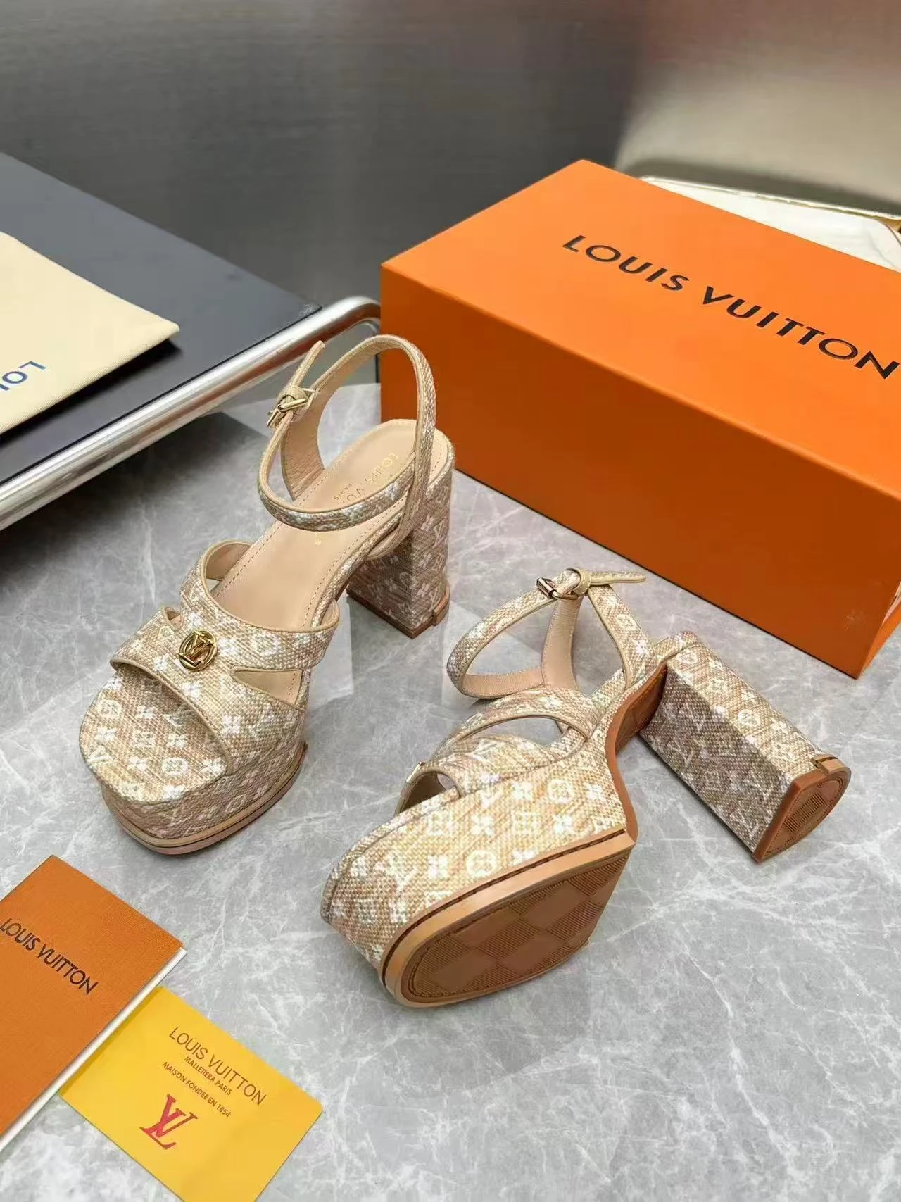LV Platform Sandals