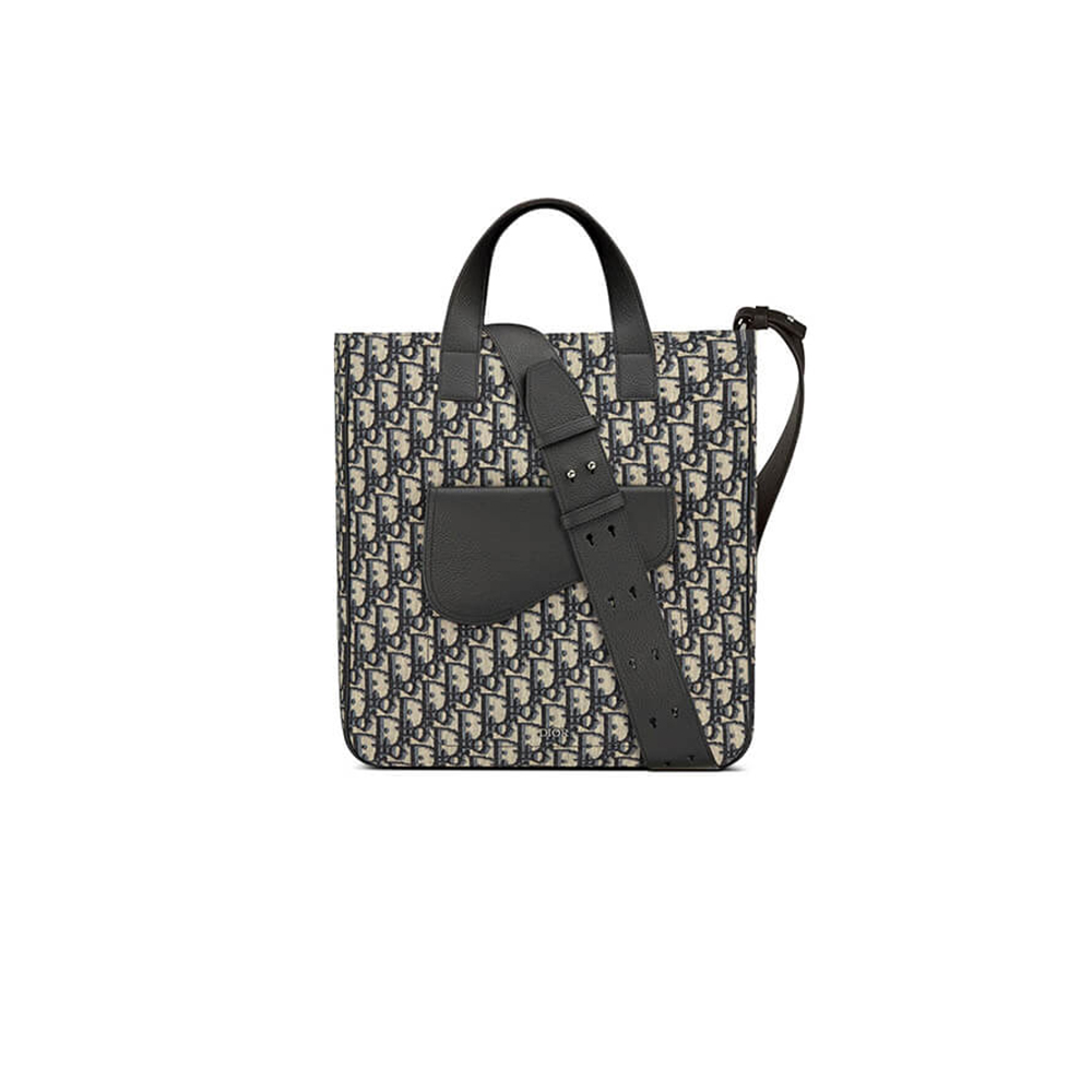 SADDLE TOTE BAG WITH SHOULDER STRAP