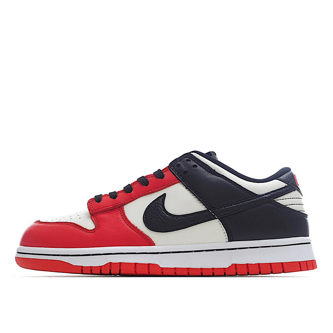 NBA x Nike Dunk Low EMB &ldquo;Chicago&rdquo; Black, White and Red