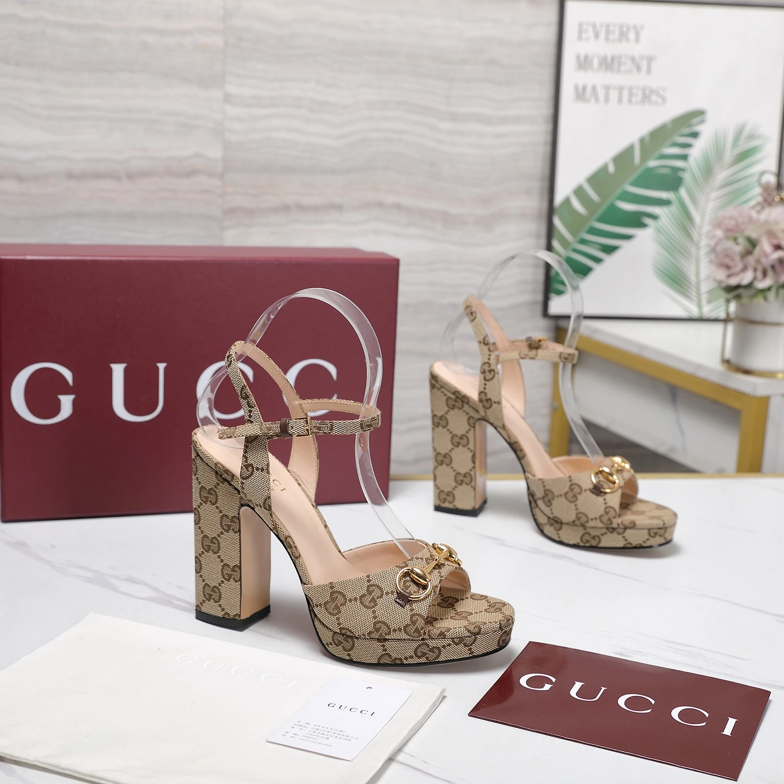 GUCCI Spring 2026 New Platform High-Heeled Gladiator Sandals
