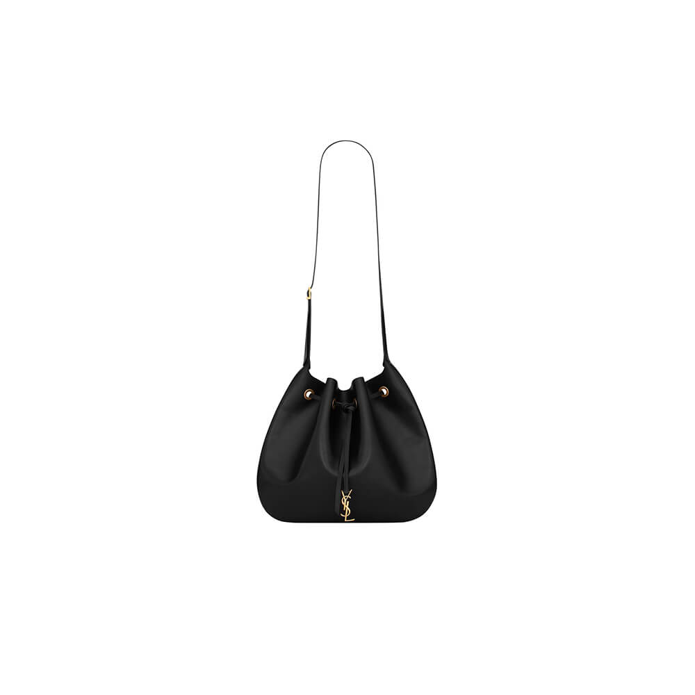 PARIS VII LARGE FLAT HOBO BAG IN SMOOTH LEATHER