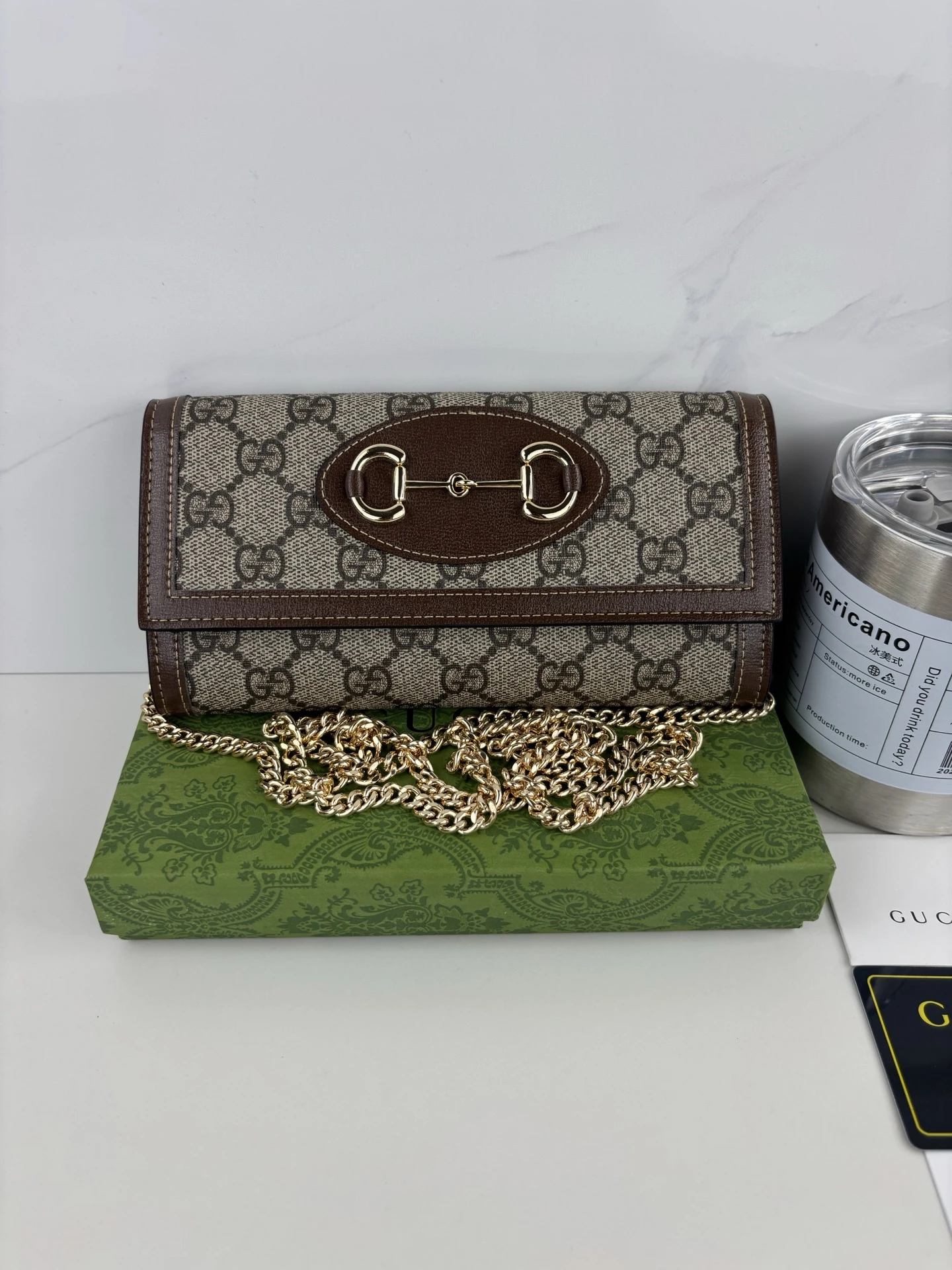 GG Supreme Wallet-style Crossbody Bag