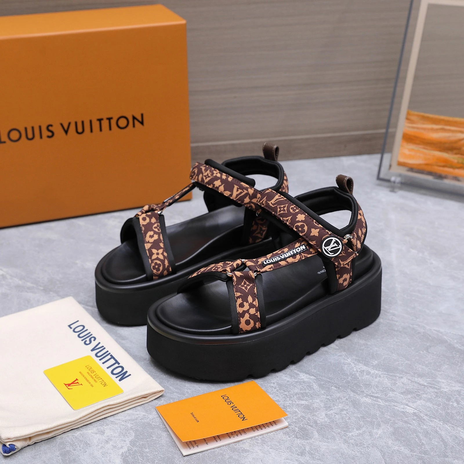 2026 Louis Vuitton &times; BIRKENSTOCK Collaboration Boston Beach Sandals