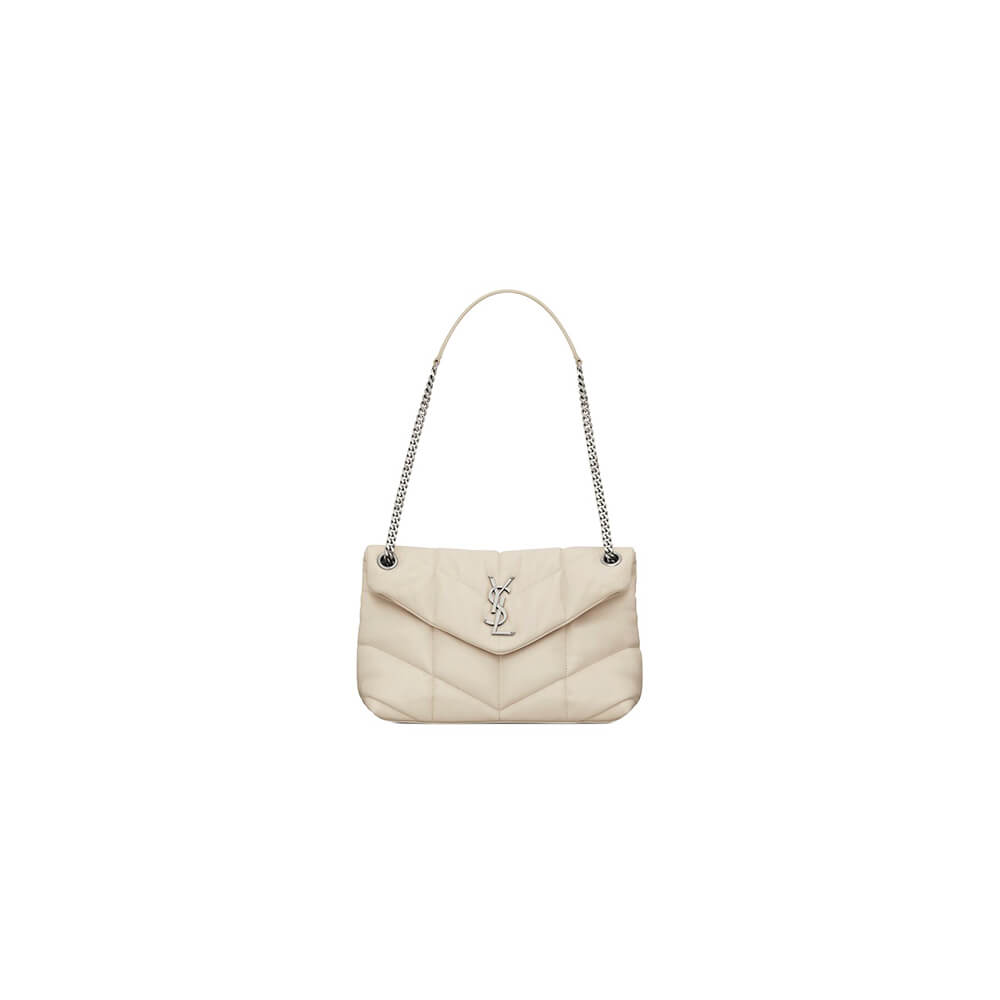 PUFFER SMALL CHAIN BAG IN QUILTED LAMBSKIN