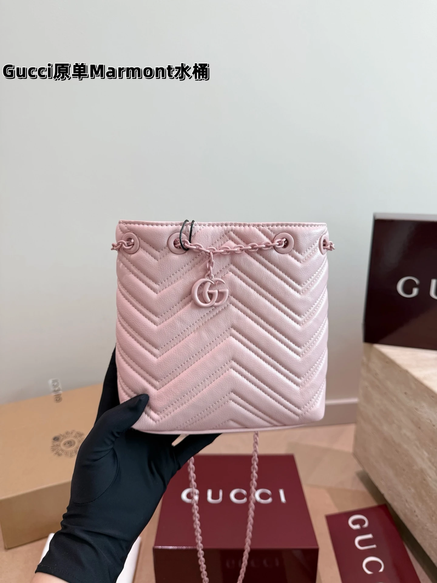 Gucci Soft Marmont Bucket Bag