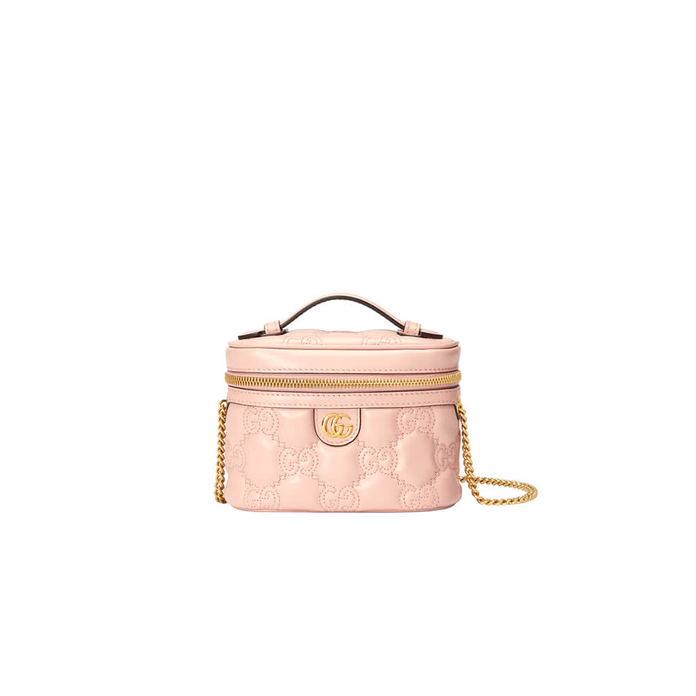 GG Matelass&eacute; top handle mini bag