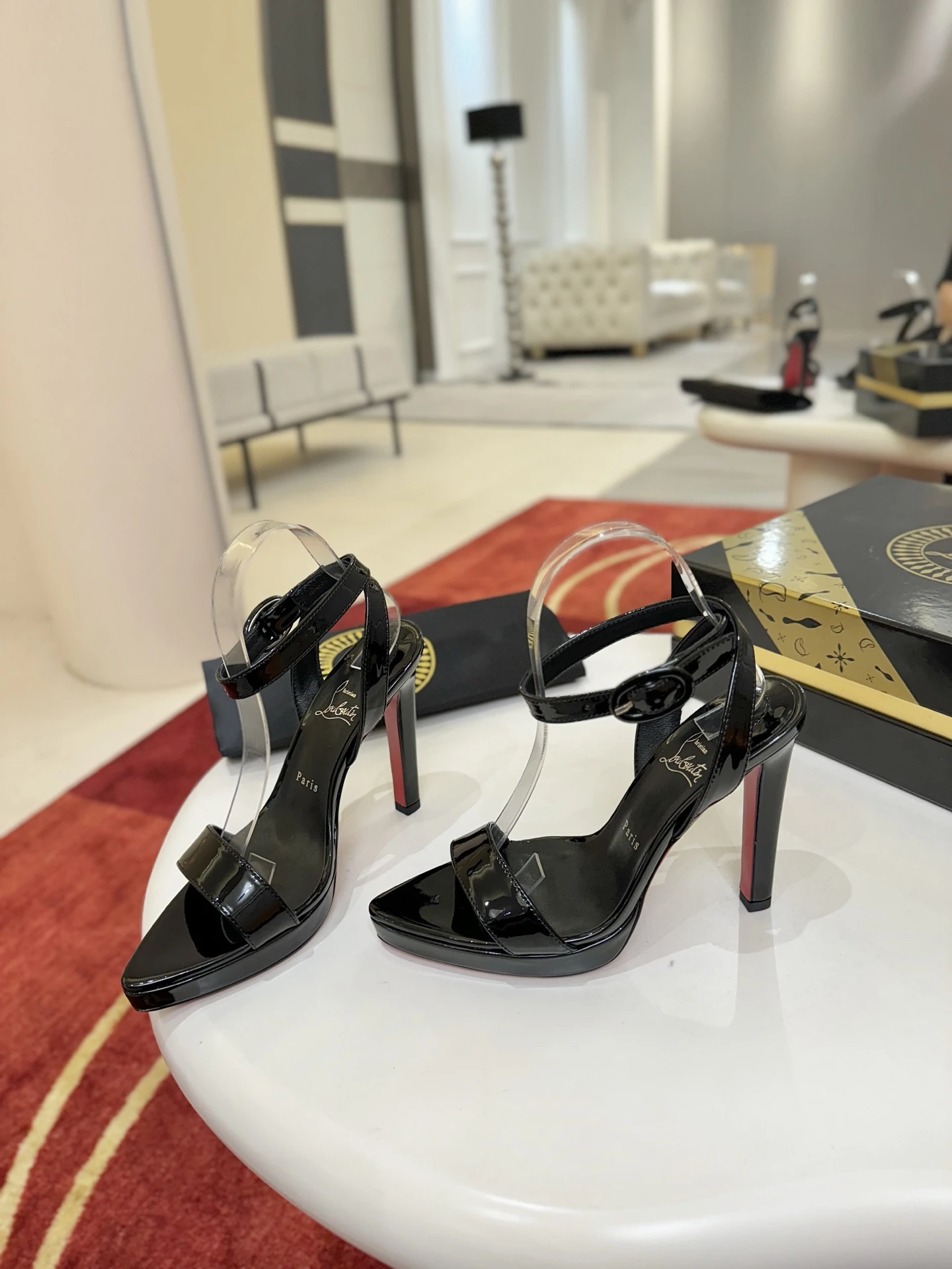 Christian Louboutin Pointed-toe ankle-strap platform sandals