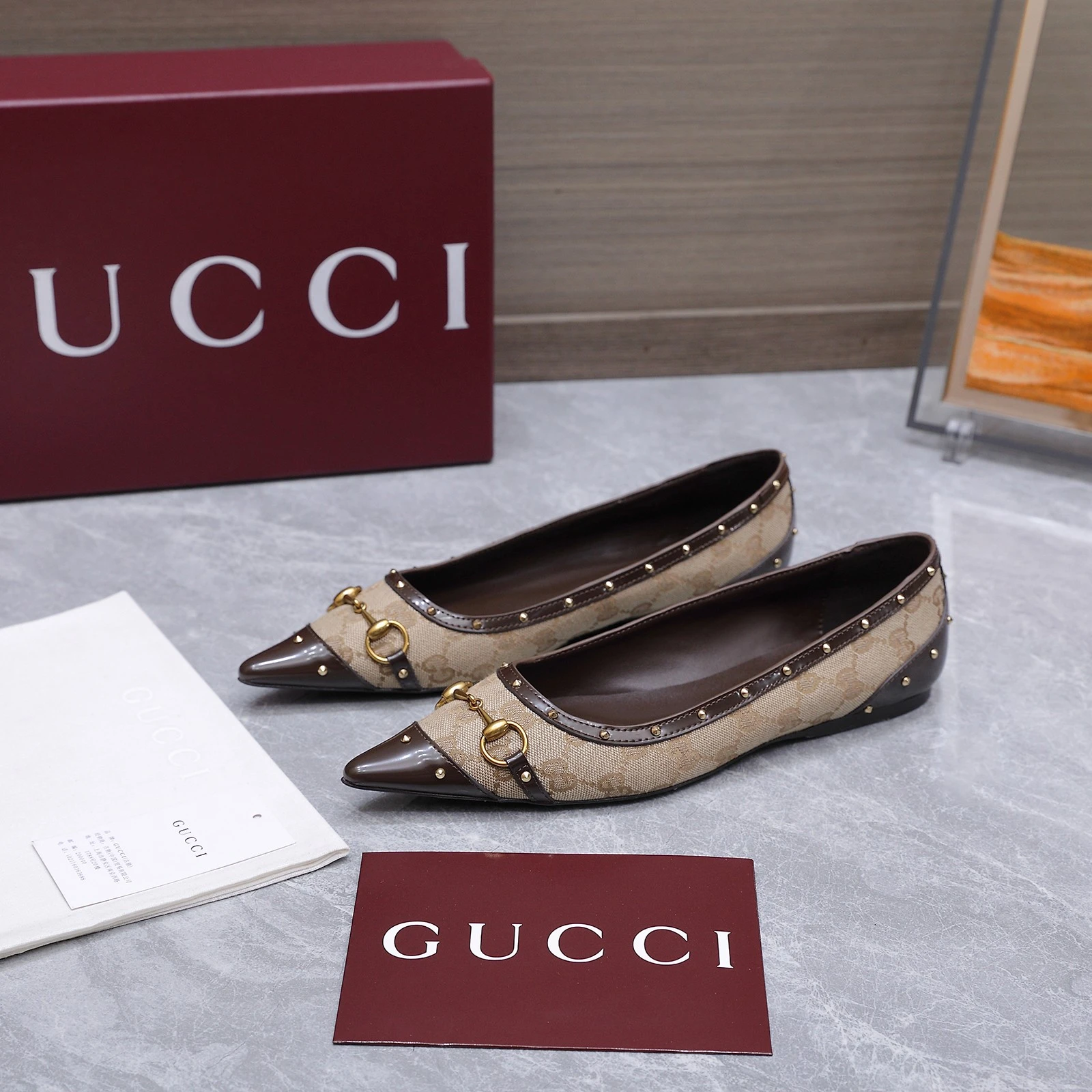 Gucci Spring/Summer 2026 New Studded Pointed-Toe Shoes