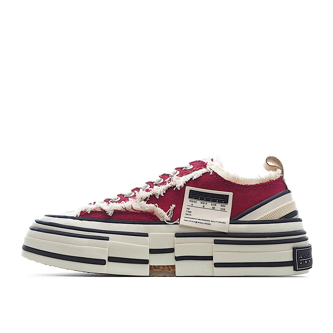 x VESSEL GOP Low canvas vulcanized sneakers
