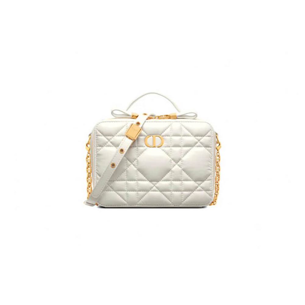 DIOR CARO BOX BAG WITH CHAIN